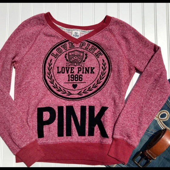 PINK Victoria's Secret Sweaters - PINK v neck sweatshirt